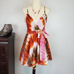 TeeCo Mini Dress with Attached Front Tie Belt Size M (Juniors)